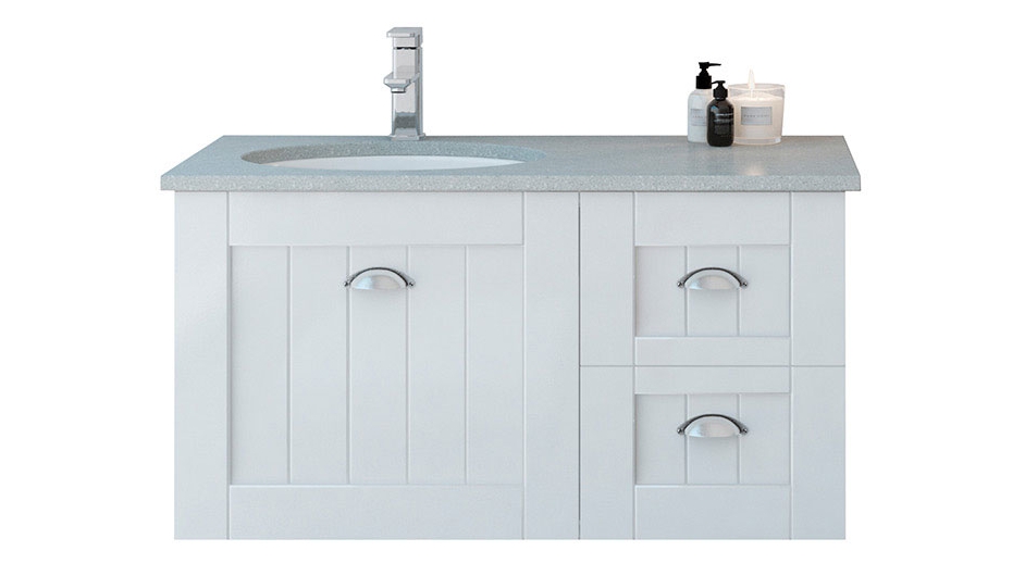 Timberline Norfolk 900mm WallHung Vanity with Silksurface Top and