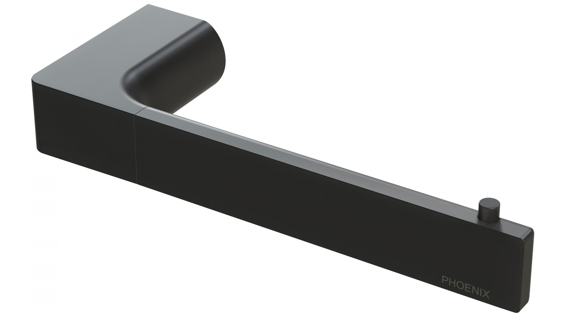 Phoenix Gloss Toilet Roll Holder - Matte Black