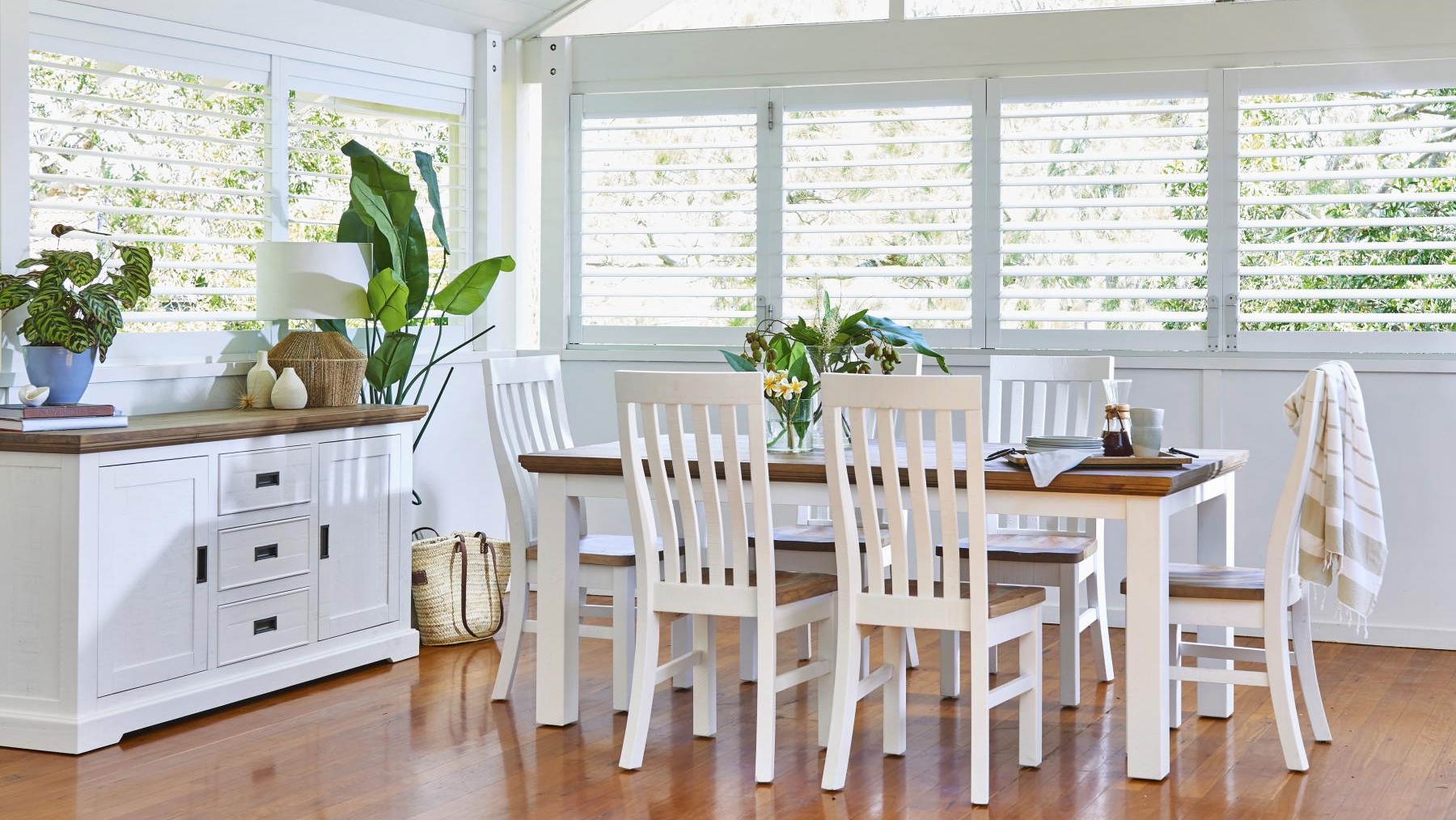 Marlow MKII 7Piece Rectangular Dining Setting with Straight Back