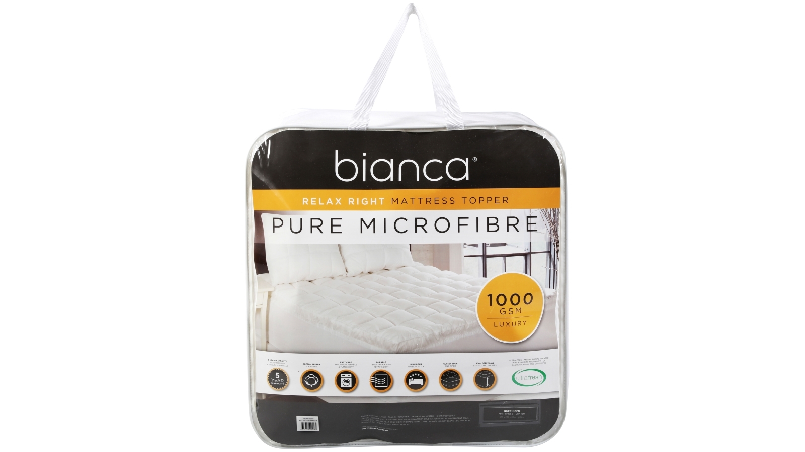 Relax Right Pure Microfibre 1000gsm King Single Mattress Topper