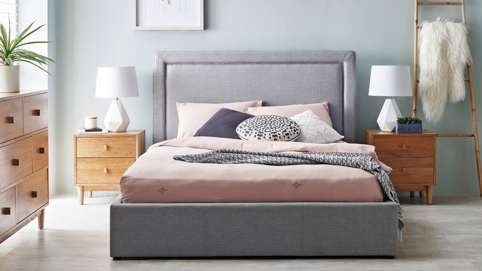 Adria Grey Bedhead - King Single