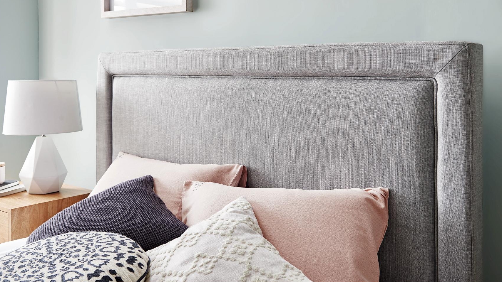 Adria Grey Bedhead King Single Harvey Norman