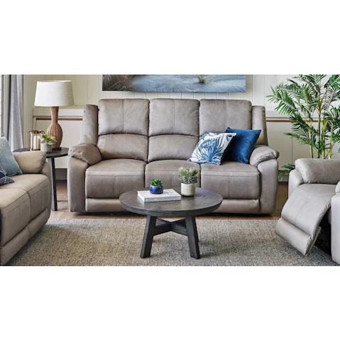 Gaucho 3-Seater Fabric Powered Recliner Sofa - Mist