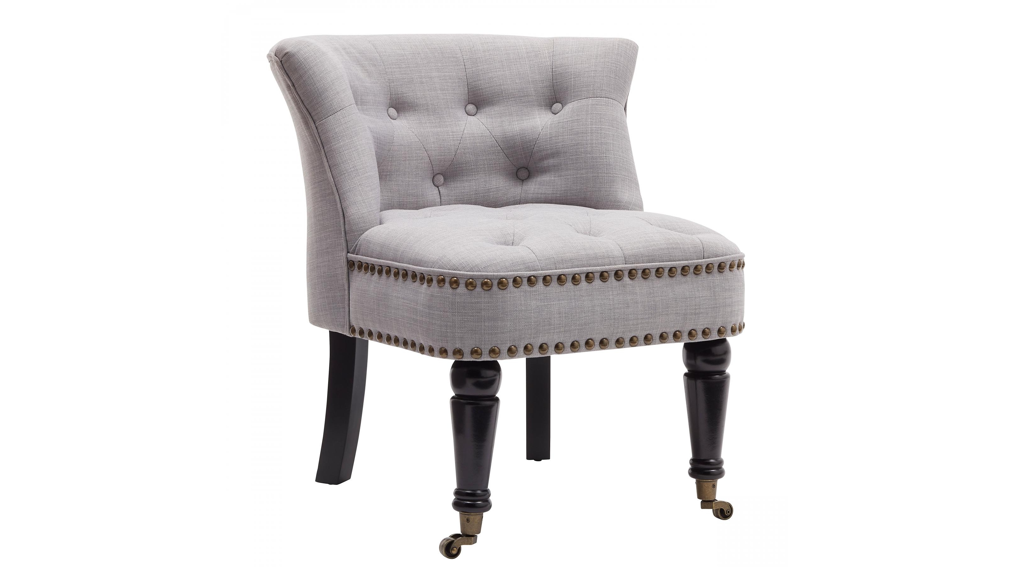 Sarah Swivel Bedroom Chair – Light Grey