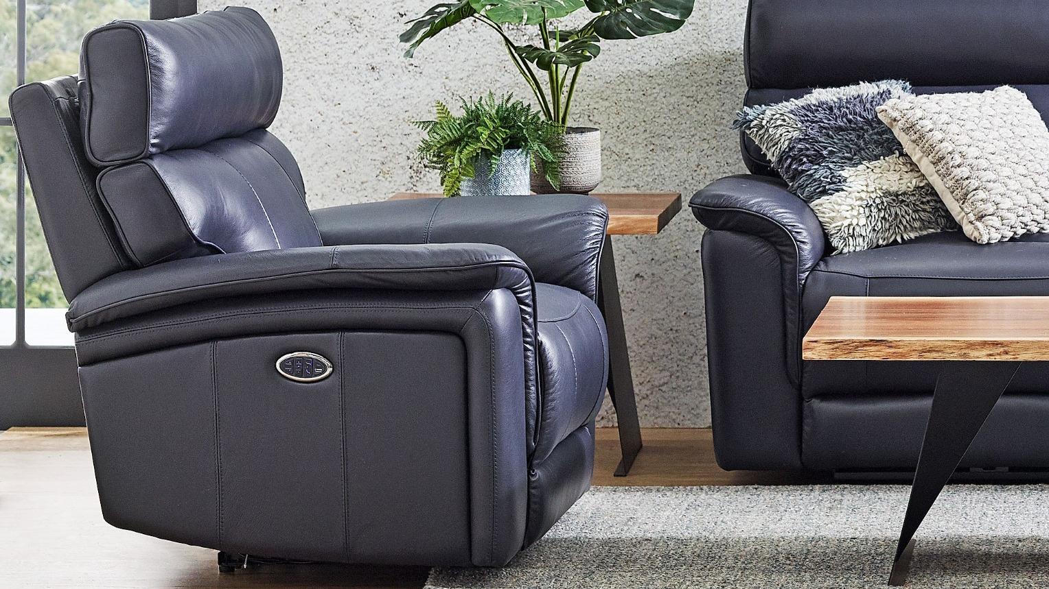 Magma Leather Powered Recliner Armchair