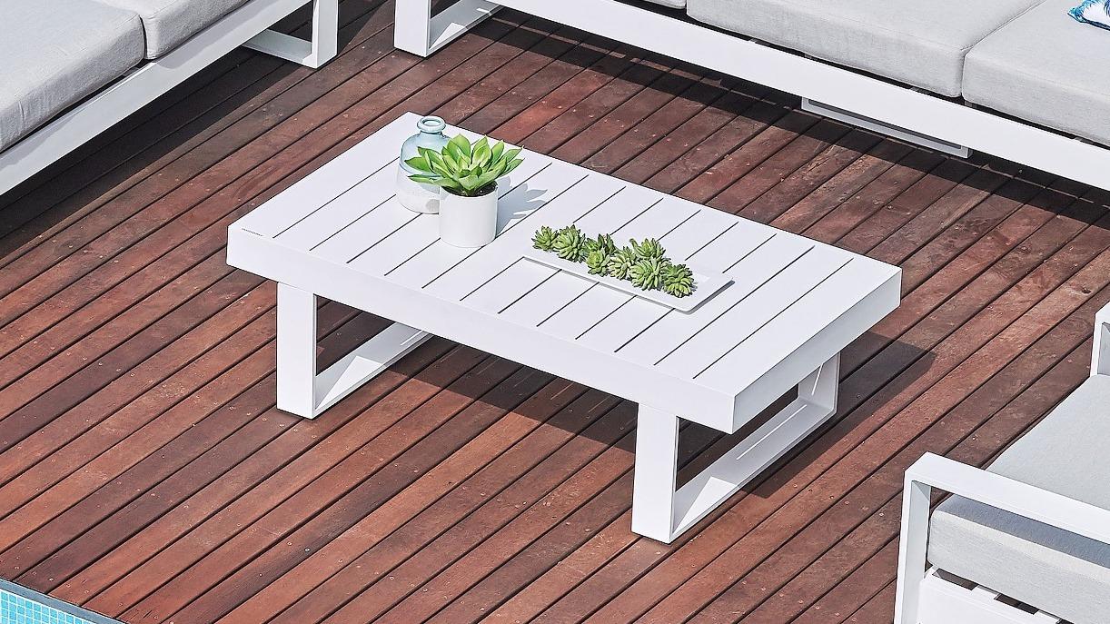 Burano Outdoor White Coffee Table