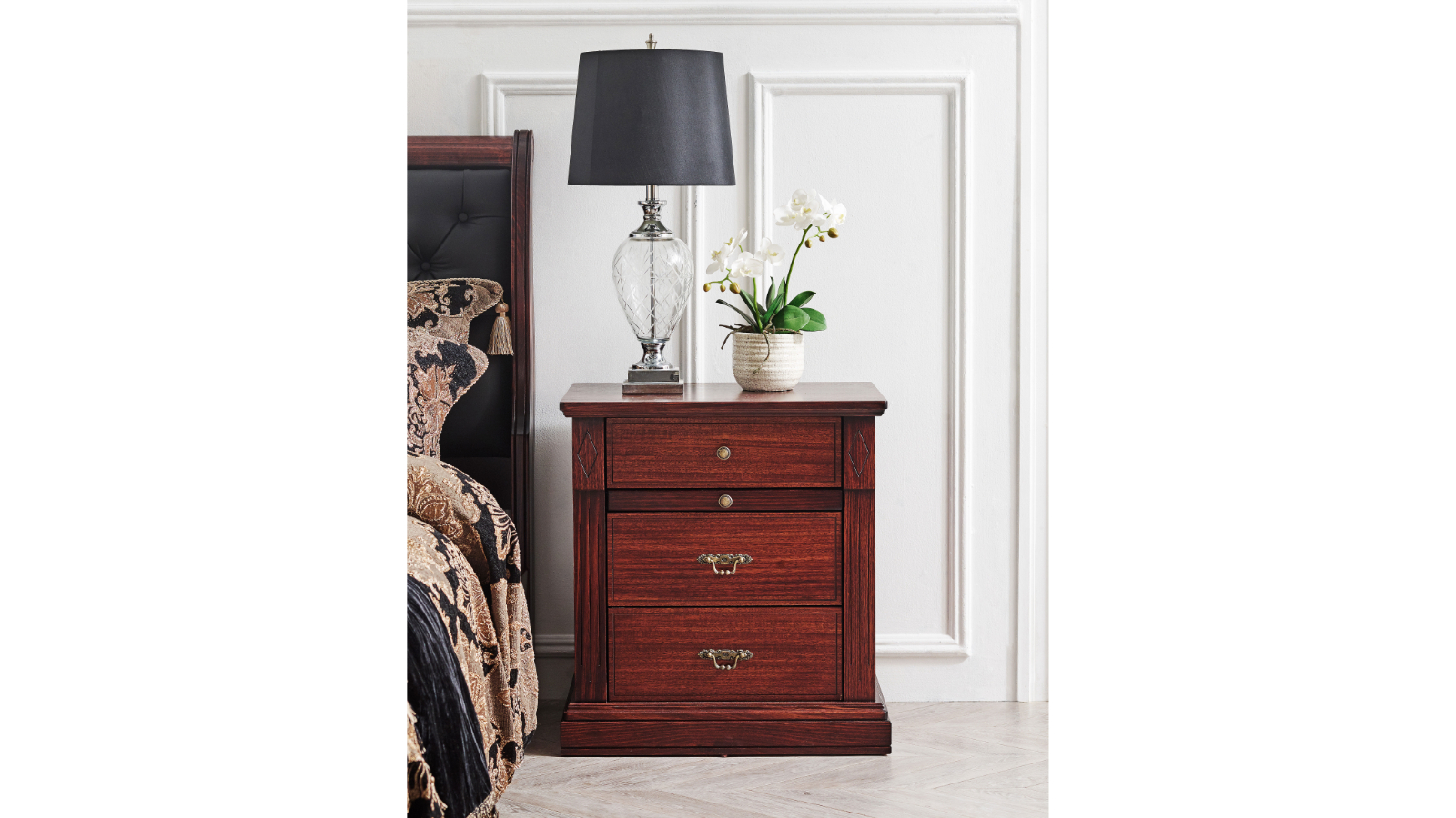 Charlotte 3-Drawer Bedside Table