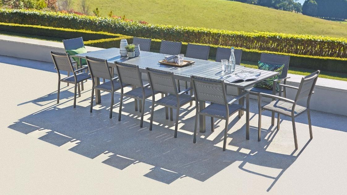 Bonnie 13-Piece Outdoor Extension Dining Setting