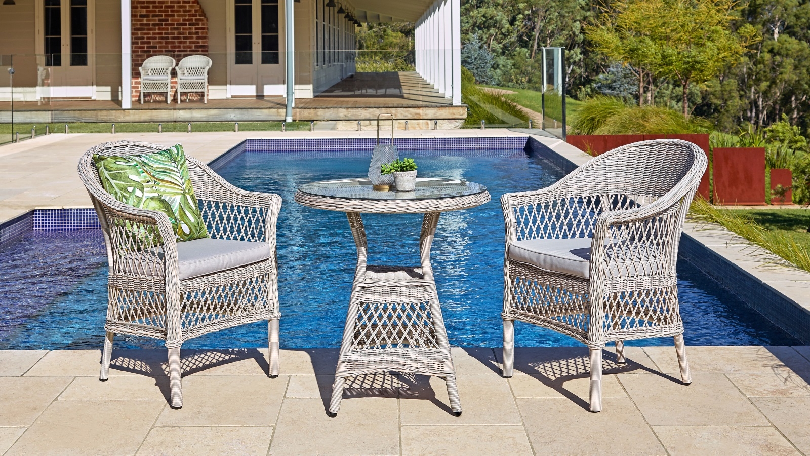 Burton Outdoor 3 Piece Chat Setting Harvey Norman