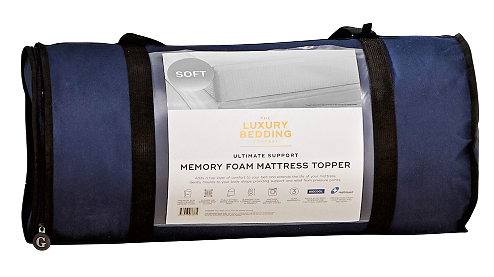 The Luxury Bedding Company Memory Foam Mattress Topper Soft Harvey Norman