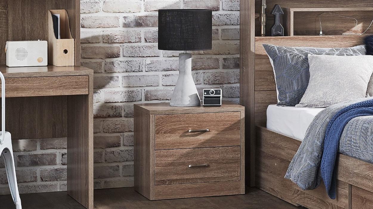 Edge 2-Drawer Bedside Table
