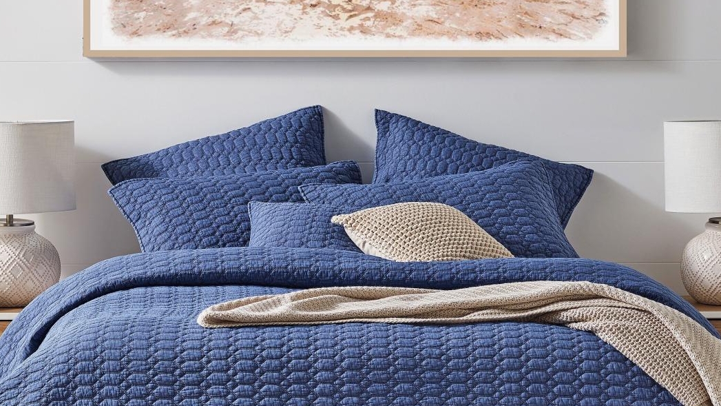 L'Avenue Drazan Blue European Pillowcase