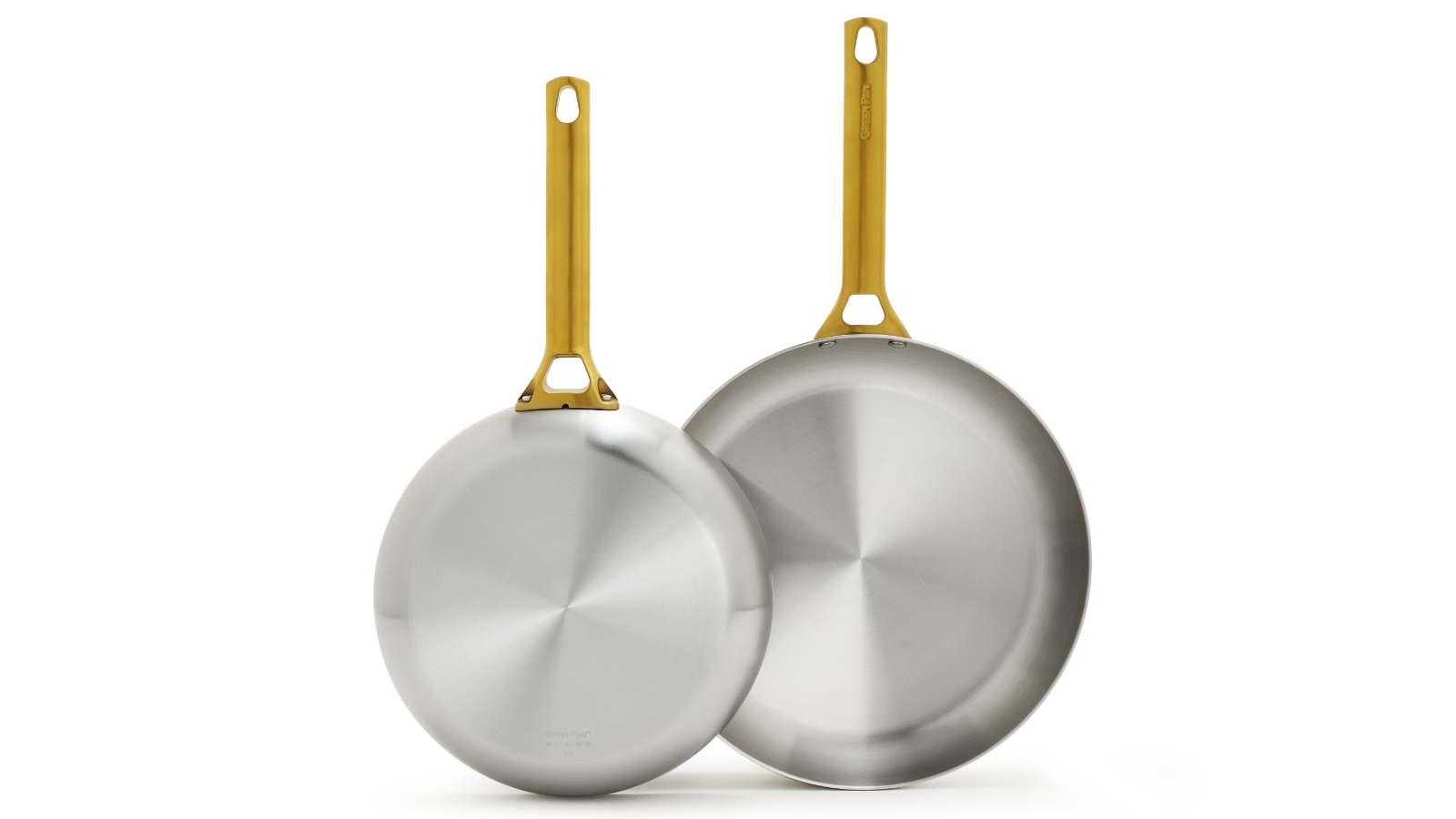 GreenPan Padova 2 Piece 26cm and 30cm Frypan Set - Stainless Steel