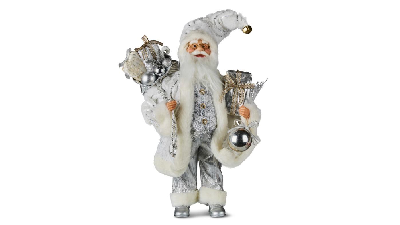 Klika White/Silver Santa Claus - 46cm