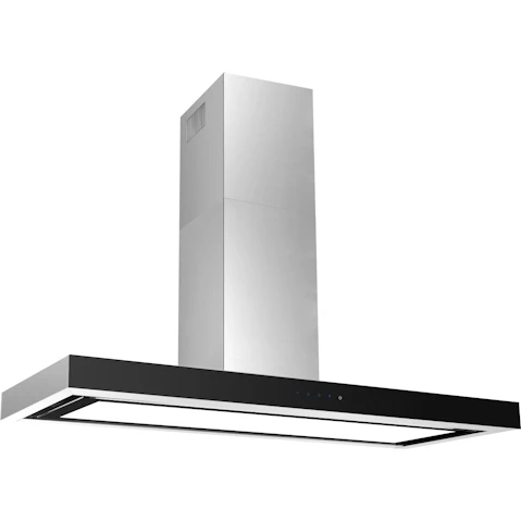 Glem Gas 120cm Square Profile Off Board Canopy Rangehood with Shadow Proof Lightning