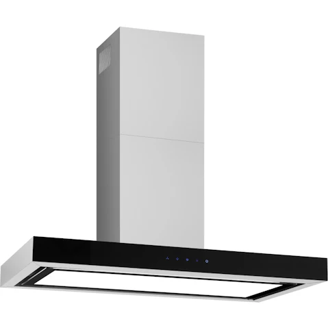 Glem Gas 90cm Square Profile Off Board Canopy Rangehood with Shadow Proof Lighting