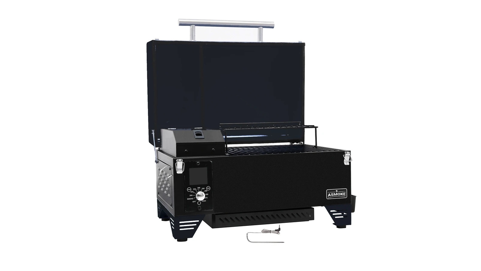 ASMOKE AS350 Portable Wood Pellet Grill and Smoker - Cinder Black
