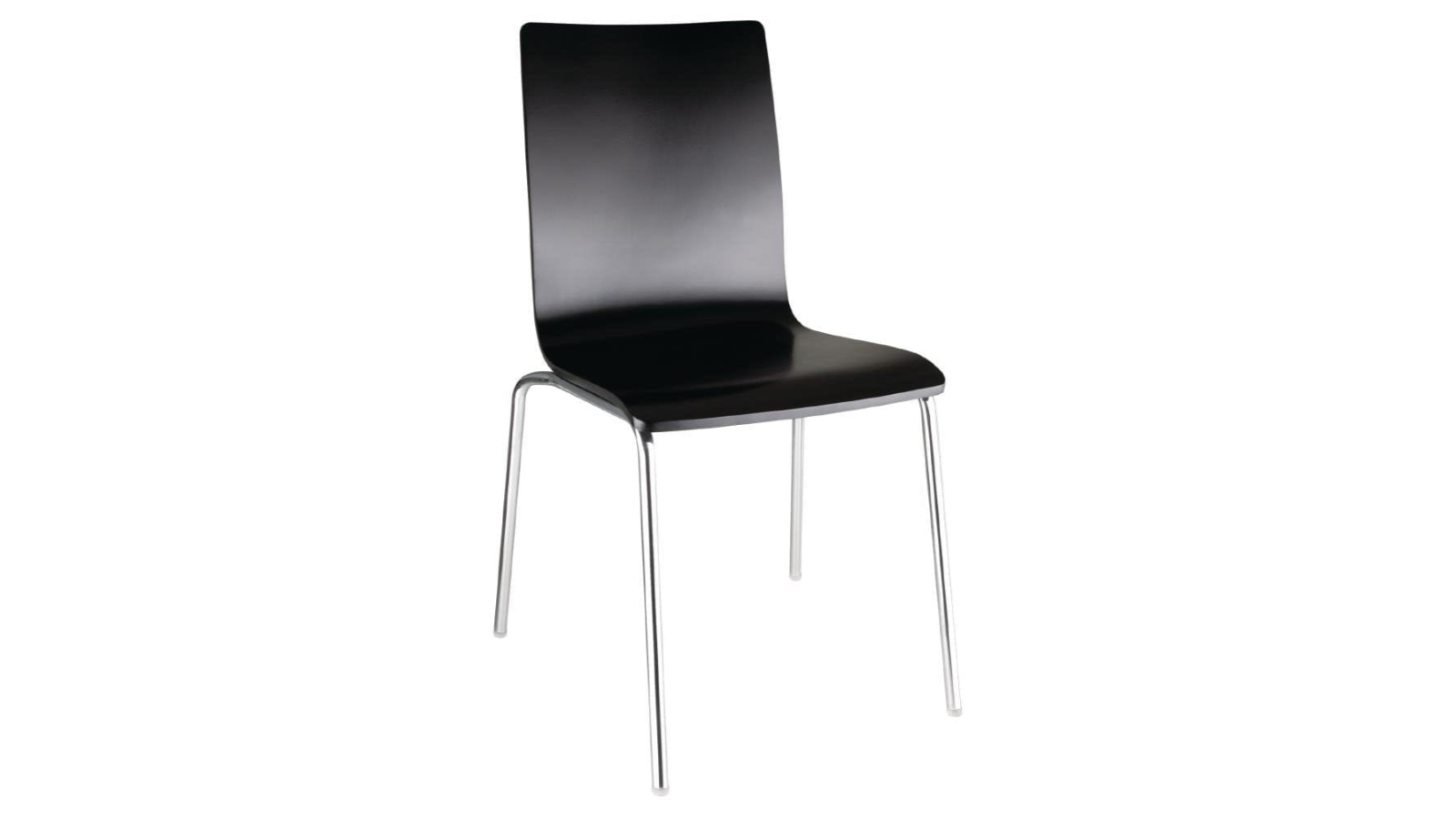 Bolero Pack of 4 Black Square Back Side Cafe Chair