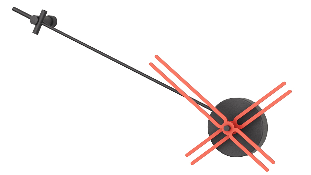 Mclocks Gravity Black Red Wall Clock