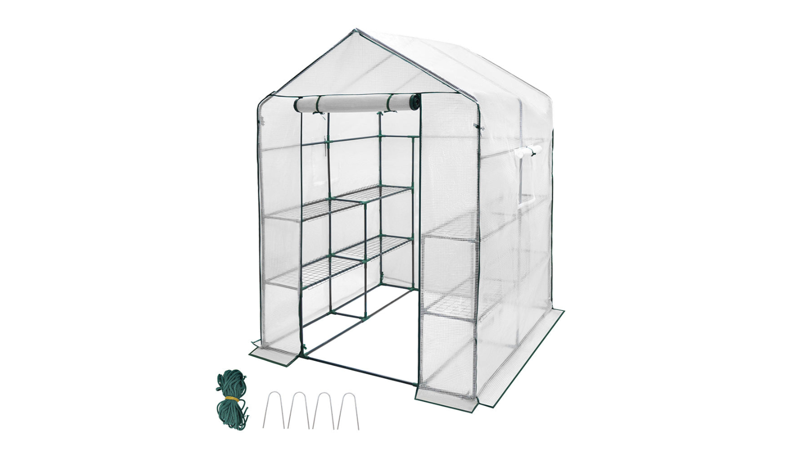 YS Greenhouse Walk-In Tunnel 3-Tier Planting Shelves