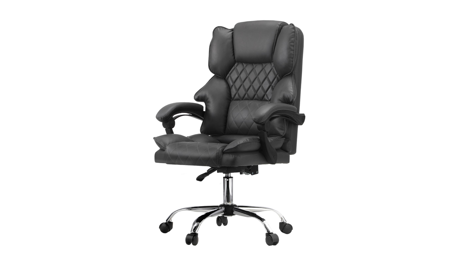 Oikiture Executive Recliner Massage Office Chair - Grey