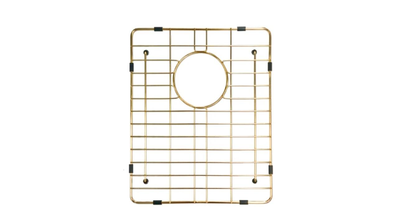 Meir Lavello Single Bowl 380x440 Protection Grid - Brushed Bronze Gold