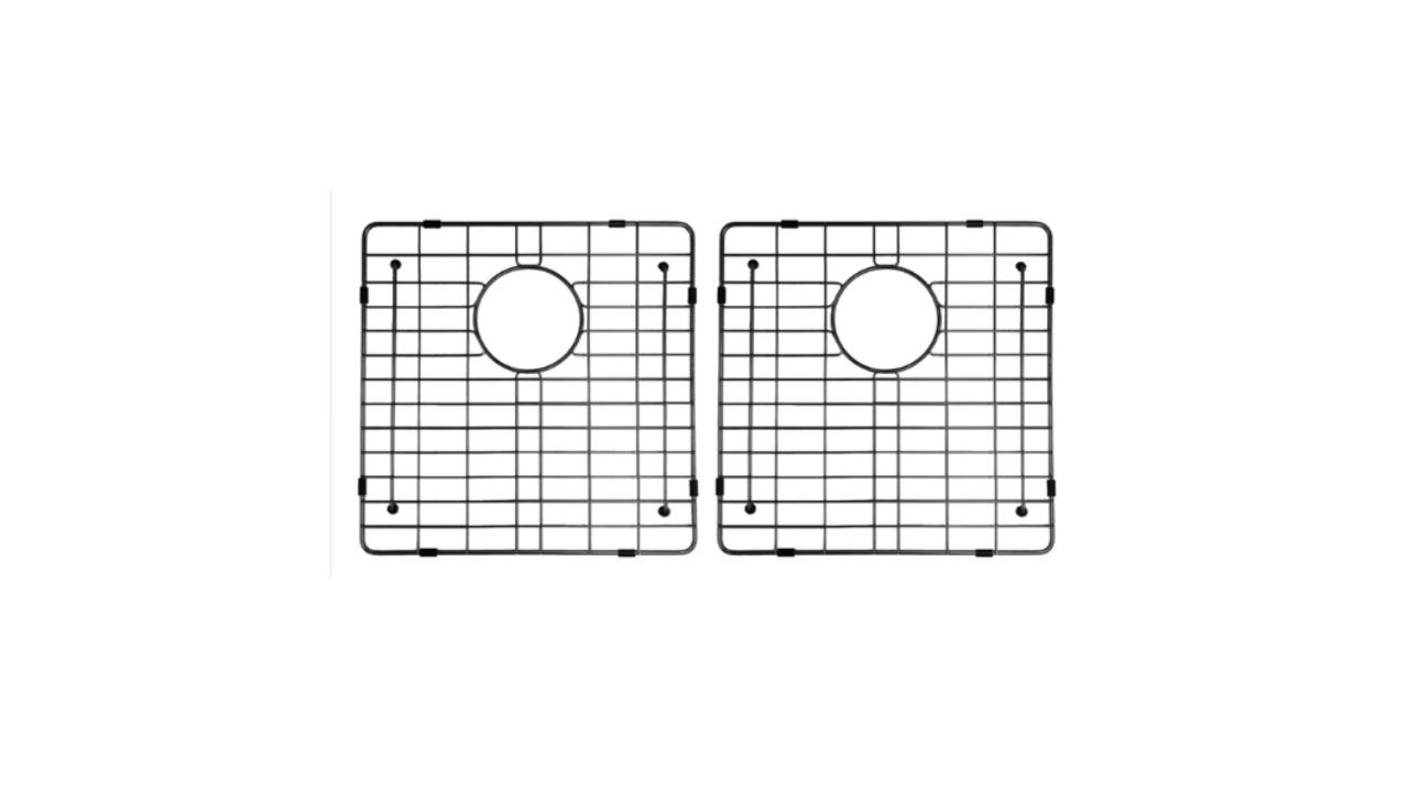 Meir Lavello Double Bowl 860x440 Protection Grid - Gunmetal Black