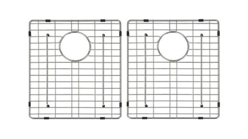Meir Lavello Double Bowl 860x440 Protection Grid - Polished Chrome