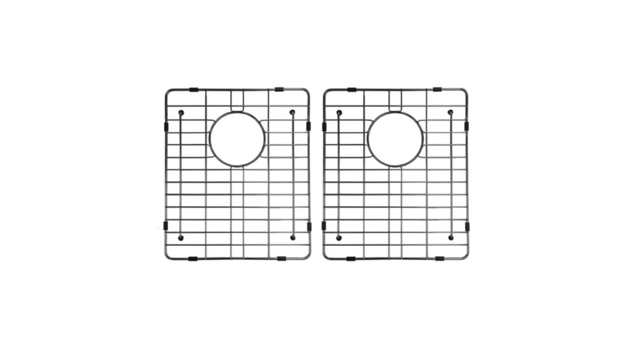 Meir Lavello Double Bowl 760x440 Protection Grid - Gunmetal Black