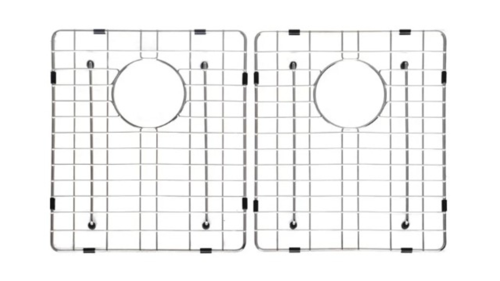 Meir Lavello Double Bowl 760x440 Protection Grid - Chrome