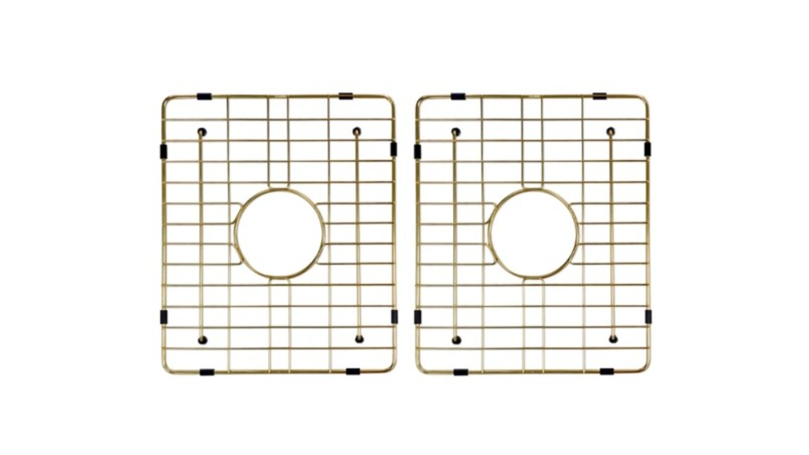 Meir Lavello 1160x440 Double Bowl Protection Grid - Brushed Bronze Gold