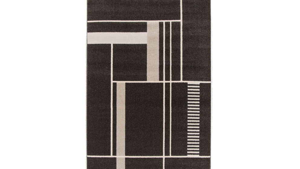 Urban Grid Black Rug - Large