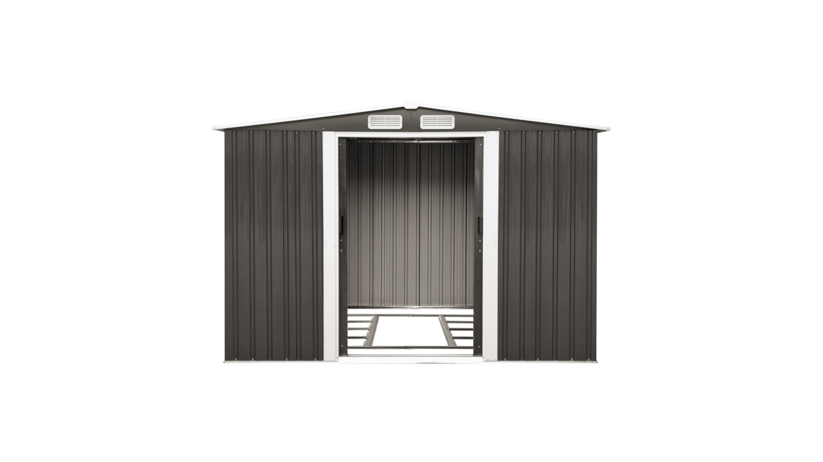  Livsip Outdoor Storage Dark Grey Garden Base Shed 