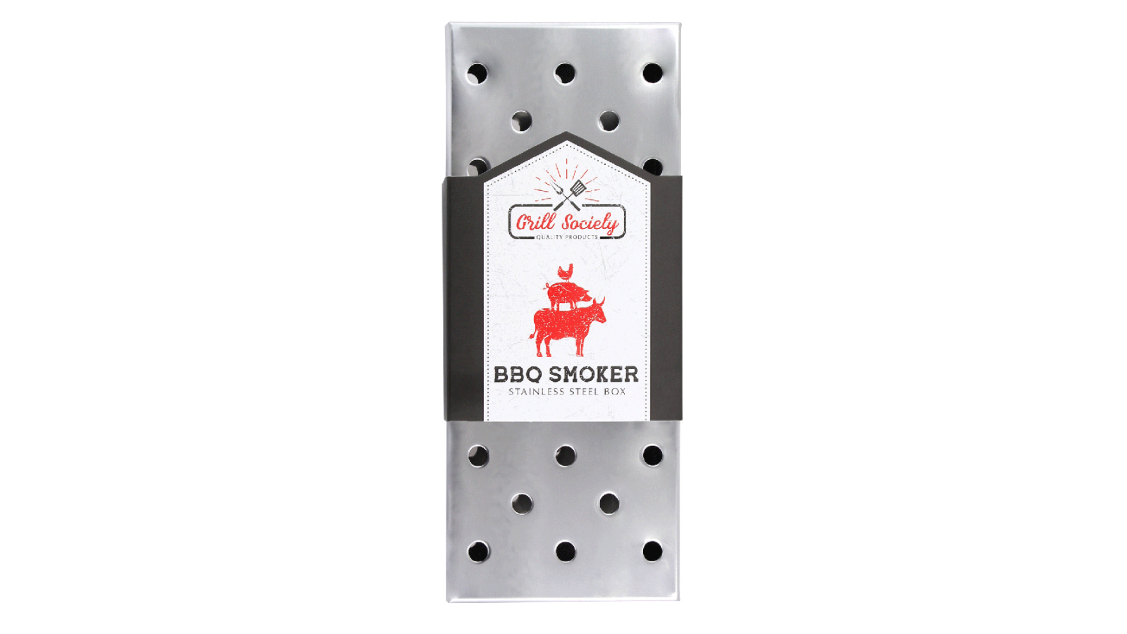 Grill Society Stainless Steel Barbeque Smoker Box