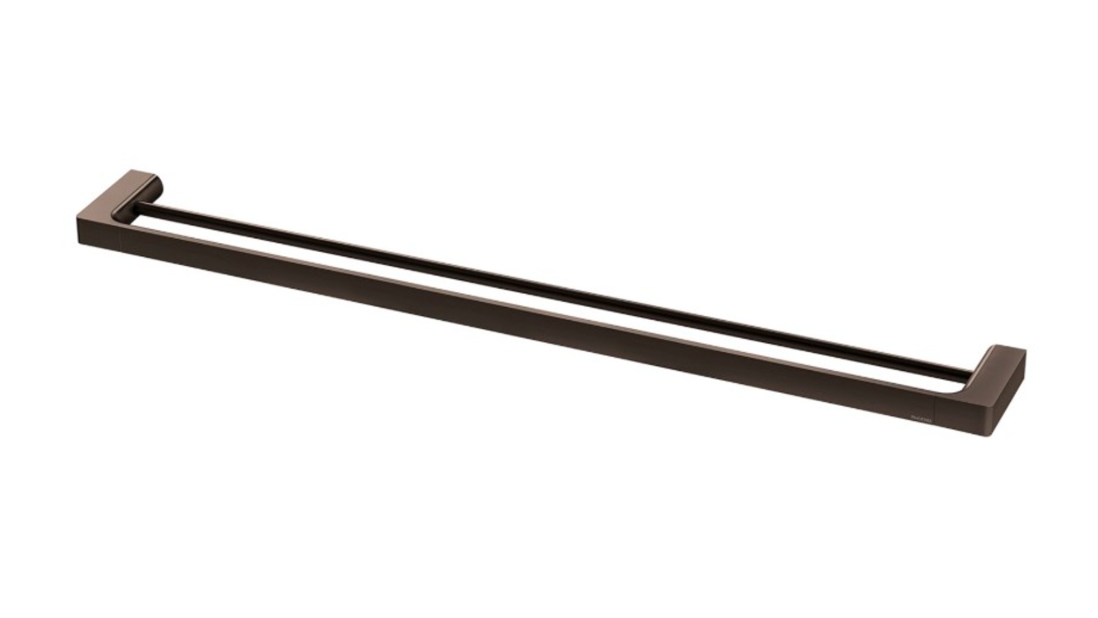 Phoenix 800mm Gloss Double Towel Rail - Brushed Bronze