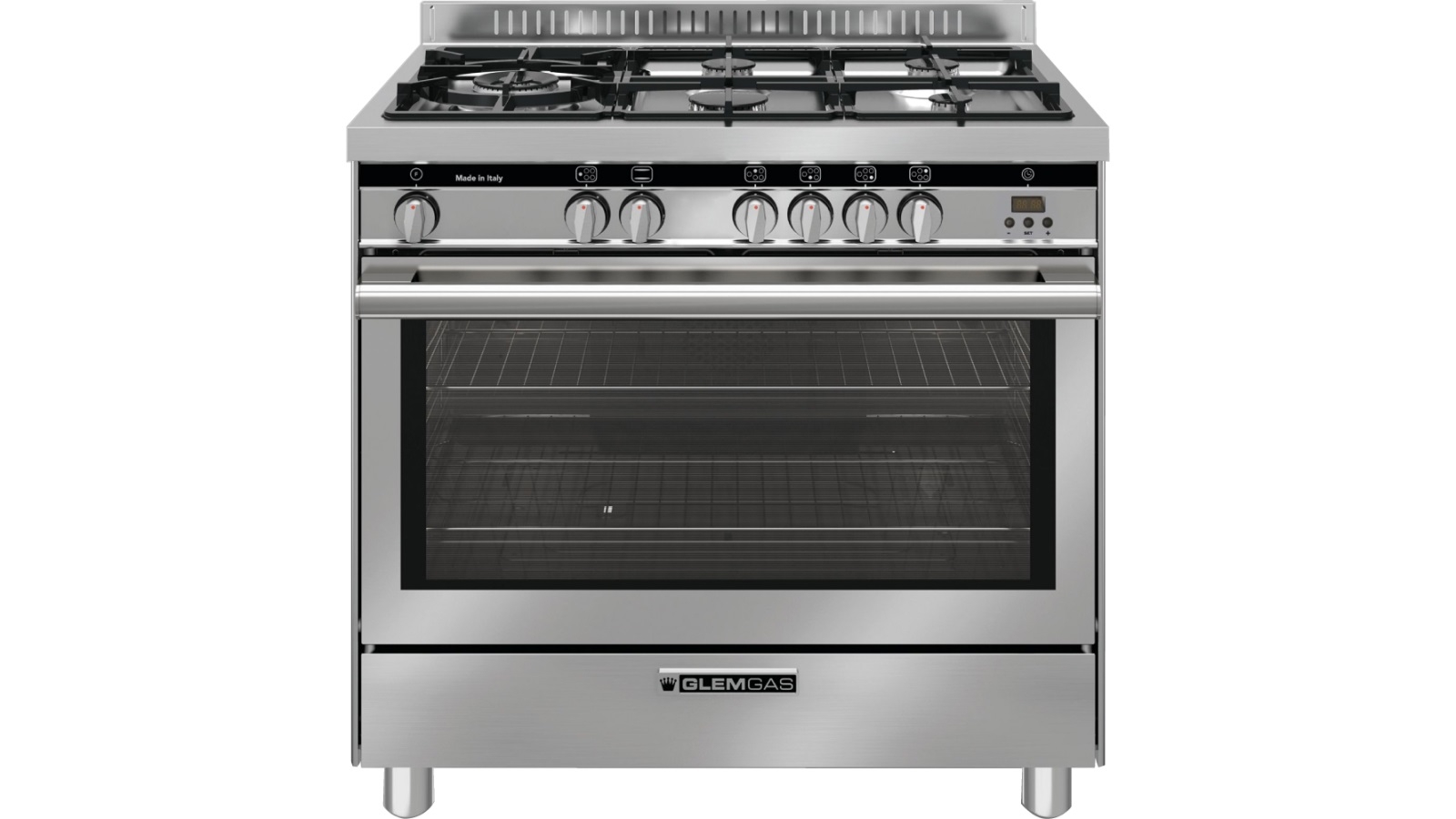 Glem 900mm Stainless Steel Freestanding Gas Cooker Harvey Norman