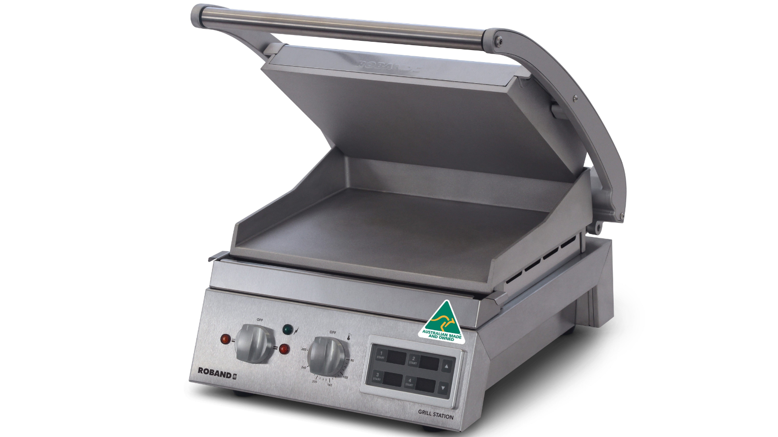 Roband 6 Slice Smooth Plates with Electronic Timer Grill Station