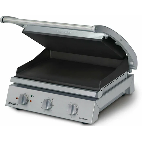 Roband 8 Slice Non-Stick with Ribbed Top Plate Grill Station