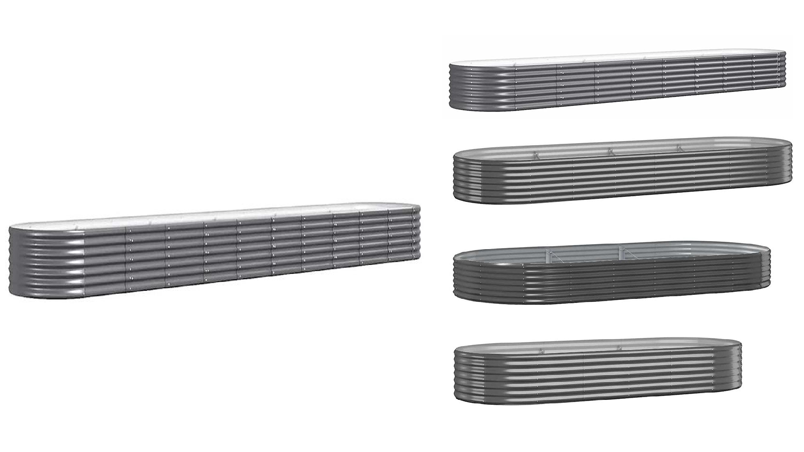 vidaXL Anthracite Garden Raised Bed