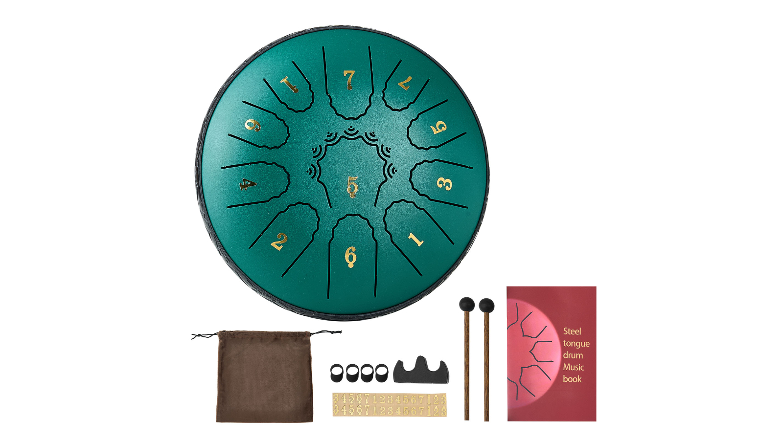 Vevor 11-Note D Major Steel Tongue Drum - 16.5cm