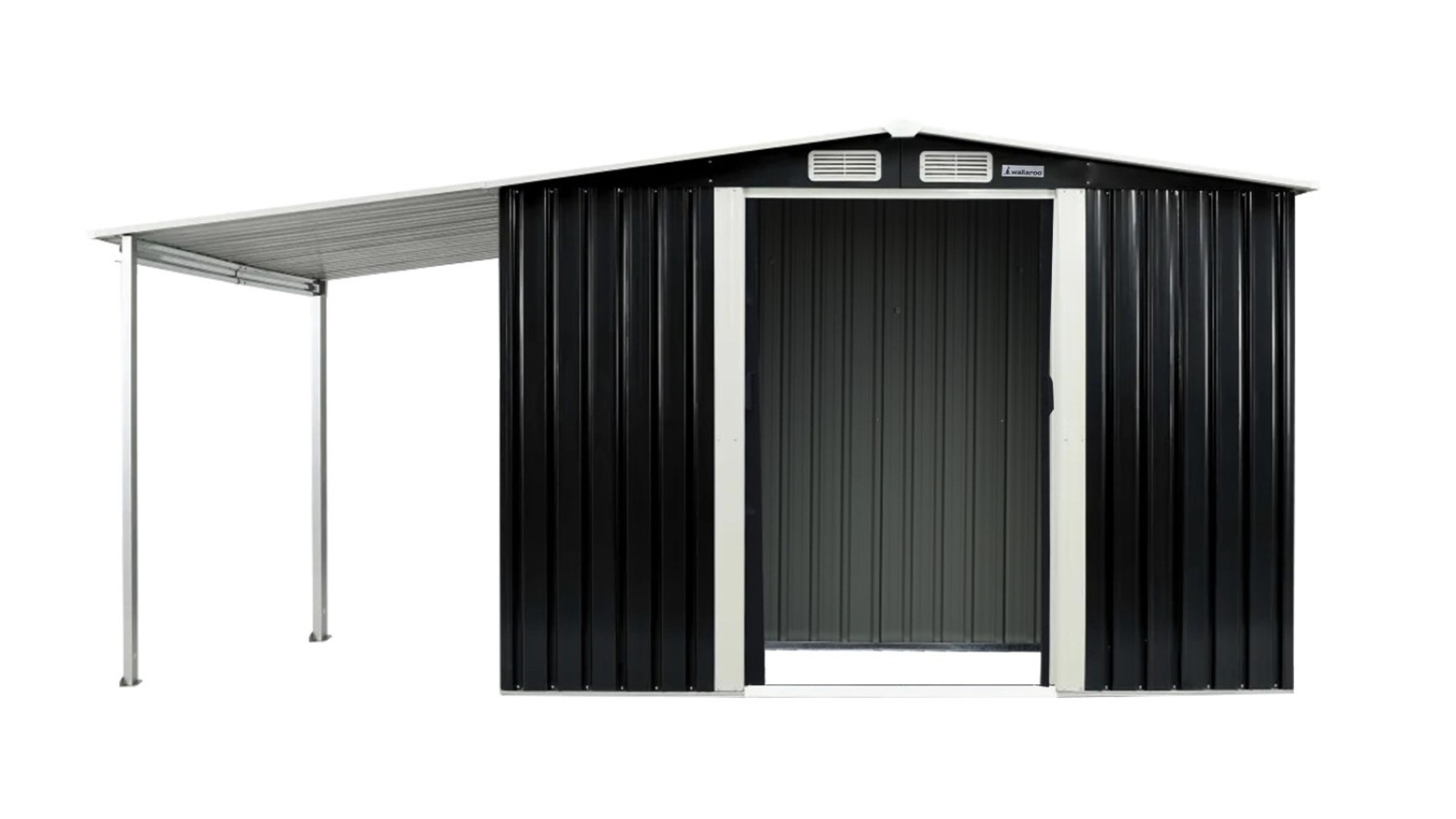 Wallaroo 10x8ft Garden Shed Storage - Black