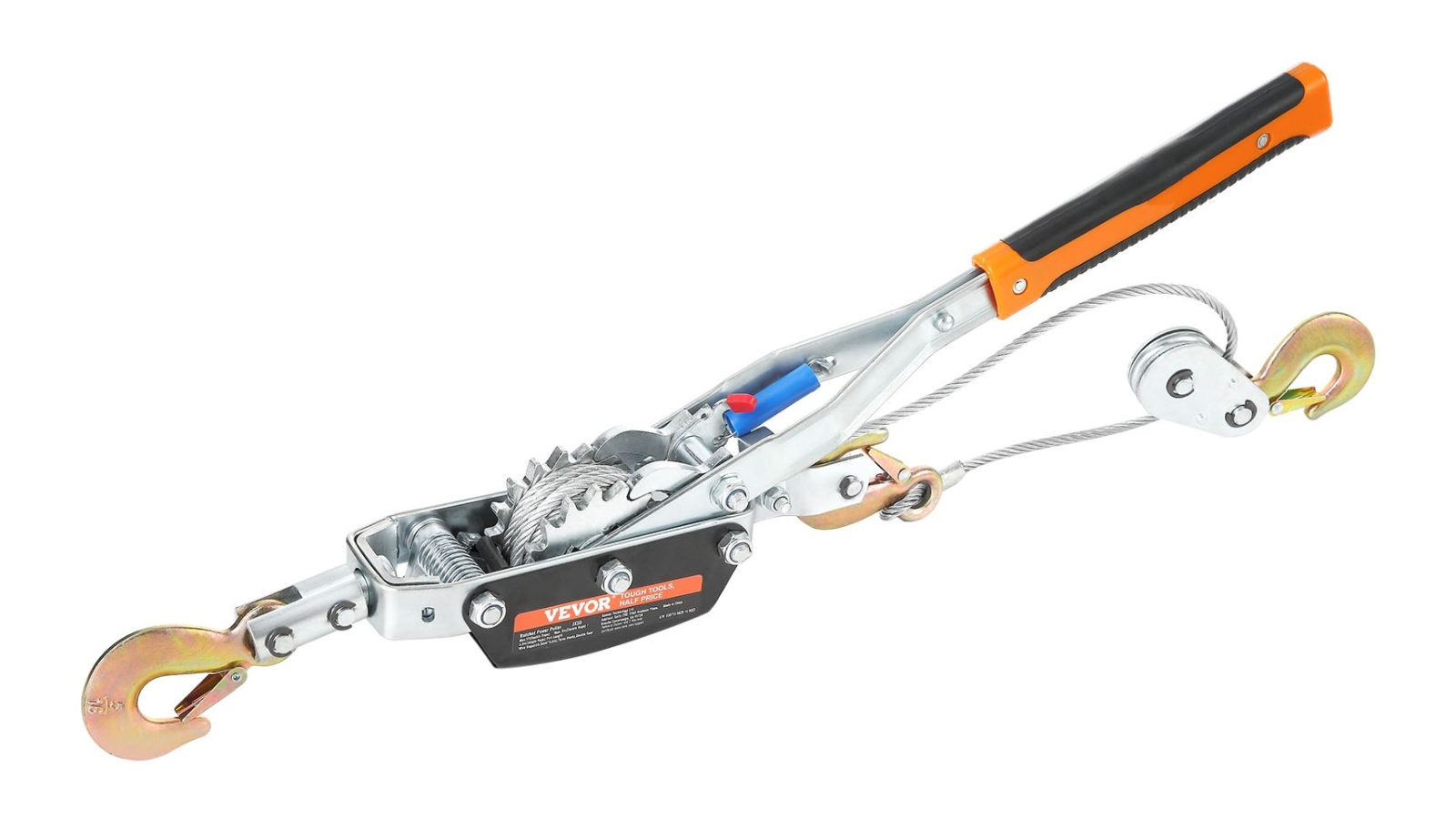 Vevor Power Puller Come Along Winch 5 Ton Load Heavy Duty Pull Hoist 3 Hooks