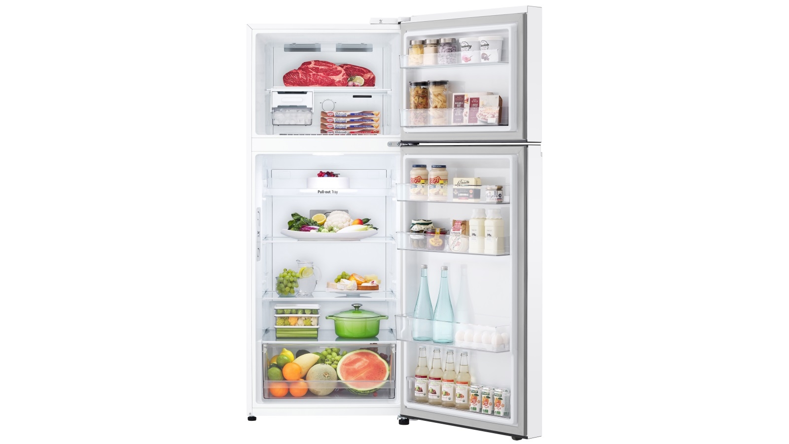 LG 375L Top Mount Fridge with Door Cooling+ White Harvey Norman
