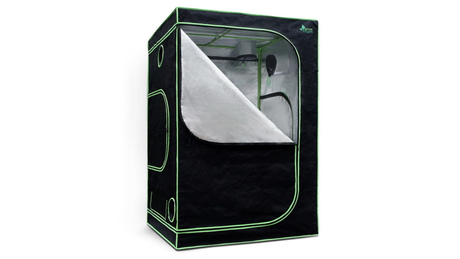 Green Fingers 150cm Hydroponic Grow Tent - Black/Green