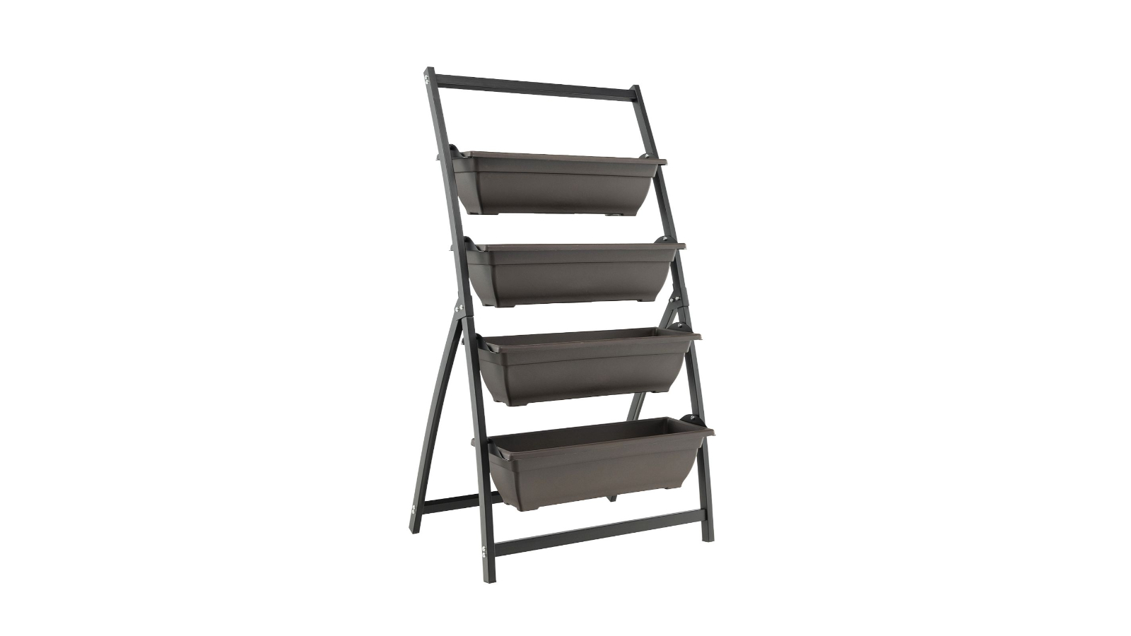 Costway 4-Tier Vertical Metal Raised Garden Bed with Planter Box