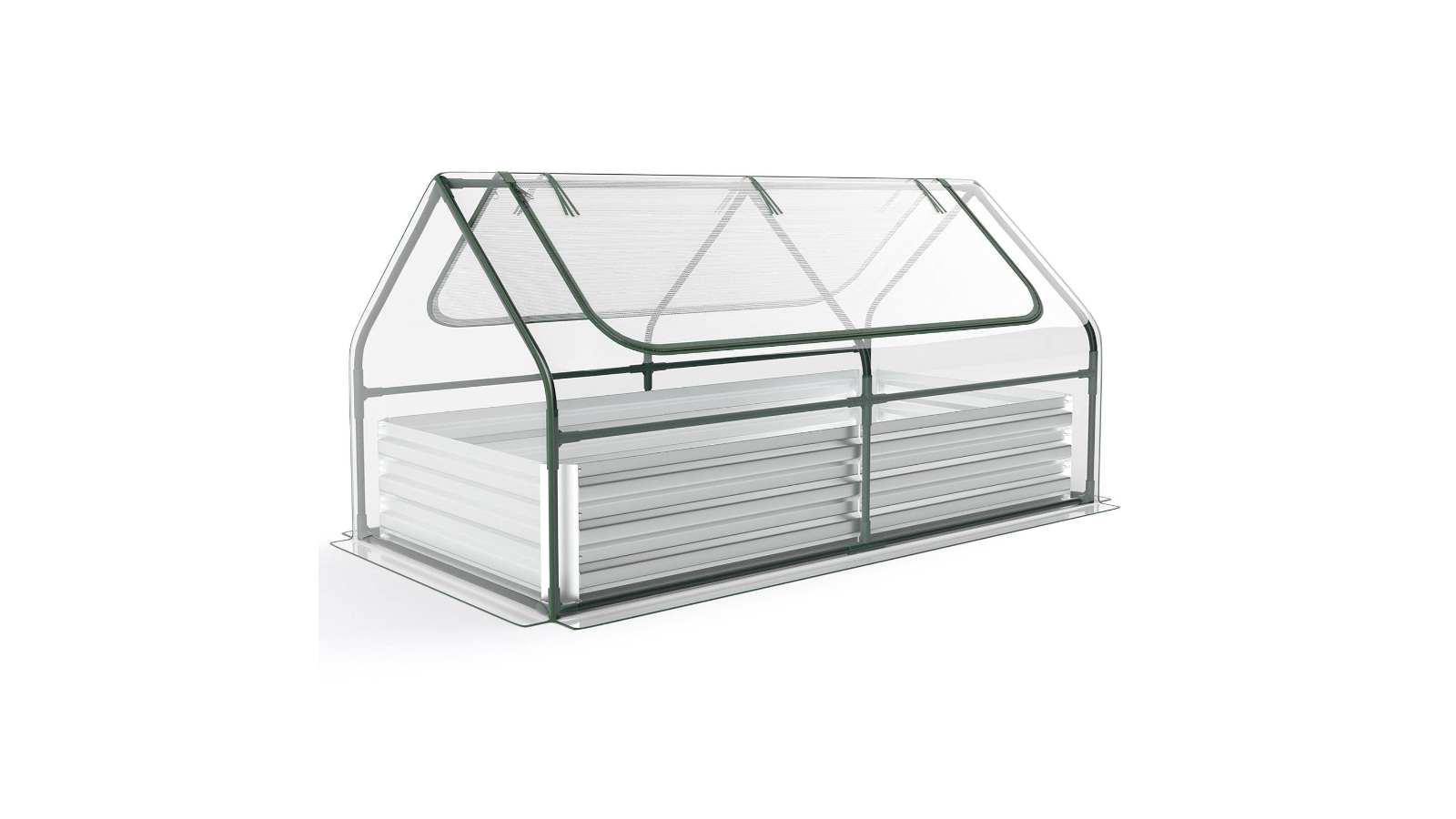 Costway Mini Greenhouse with Dual 2-Tier Windows - Green