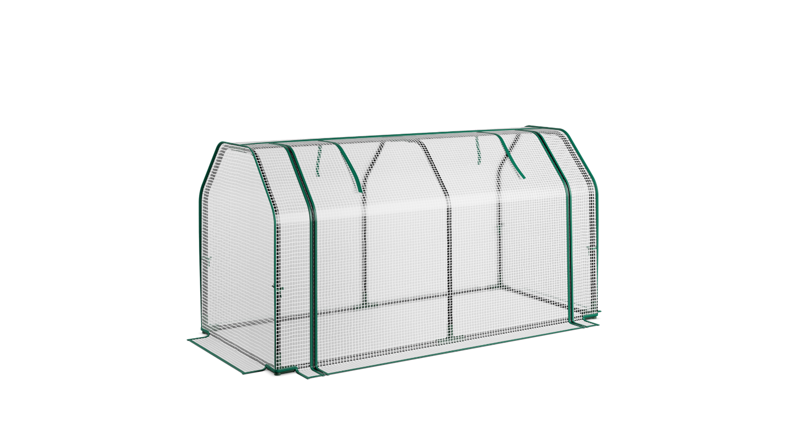 Costway Mini Greenhouse with PE Cover and Roll-up Zippered Door