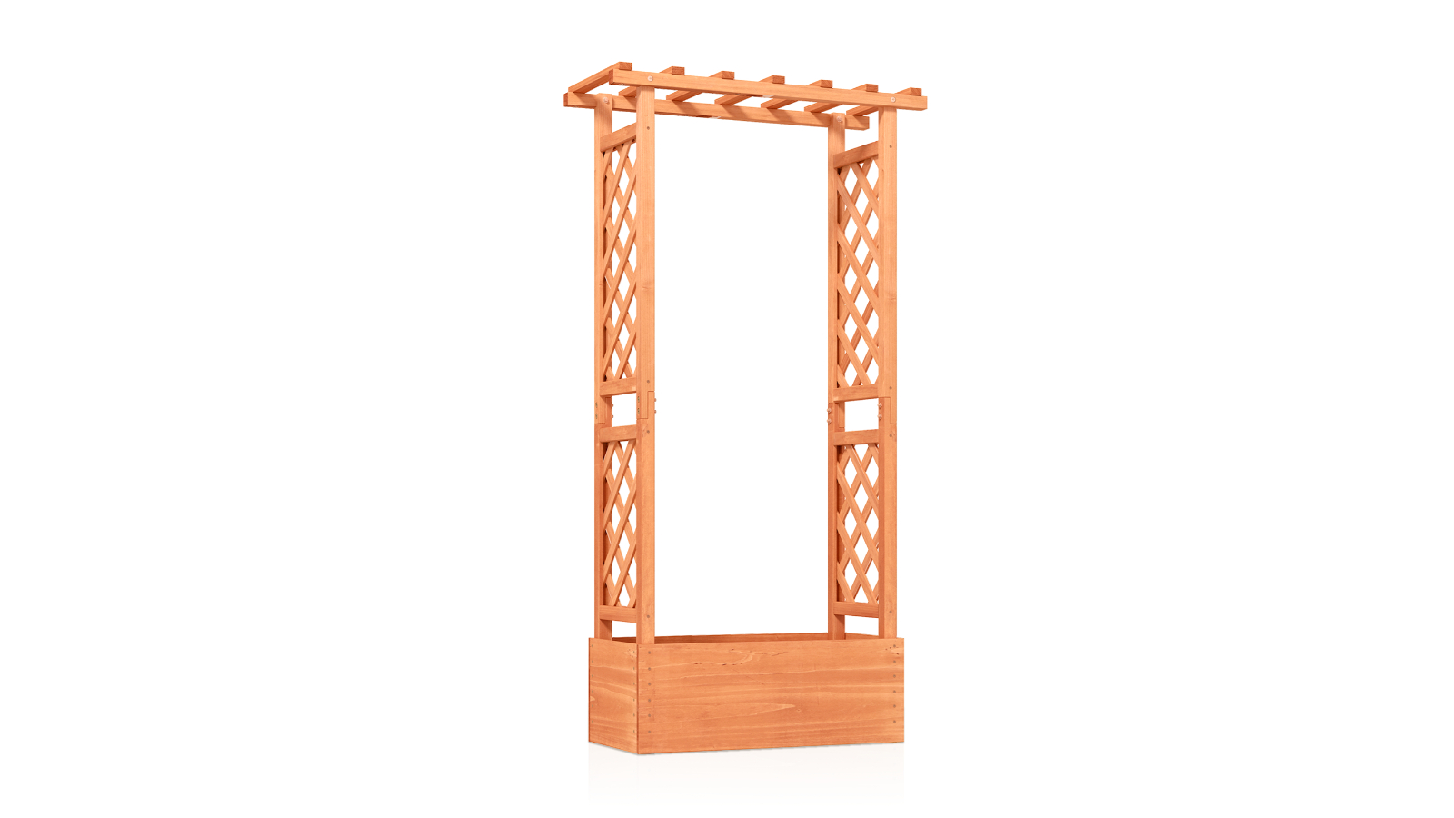 Costway Wooden Raised Garden Bed with Trellis and Hanging Roof
