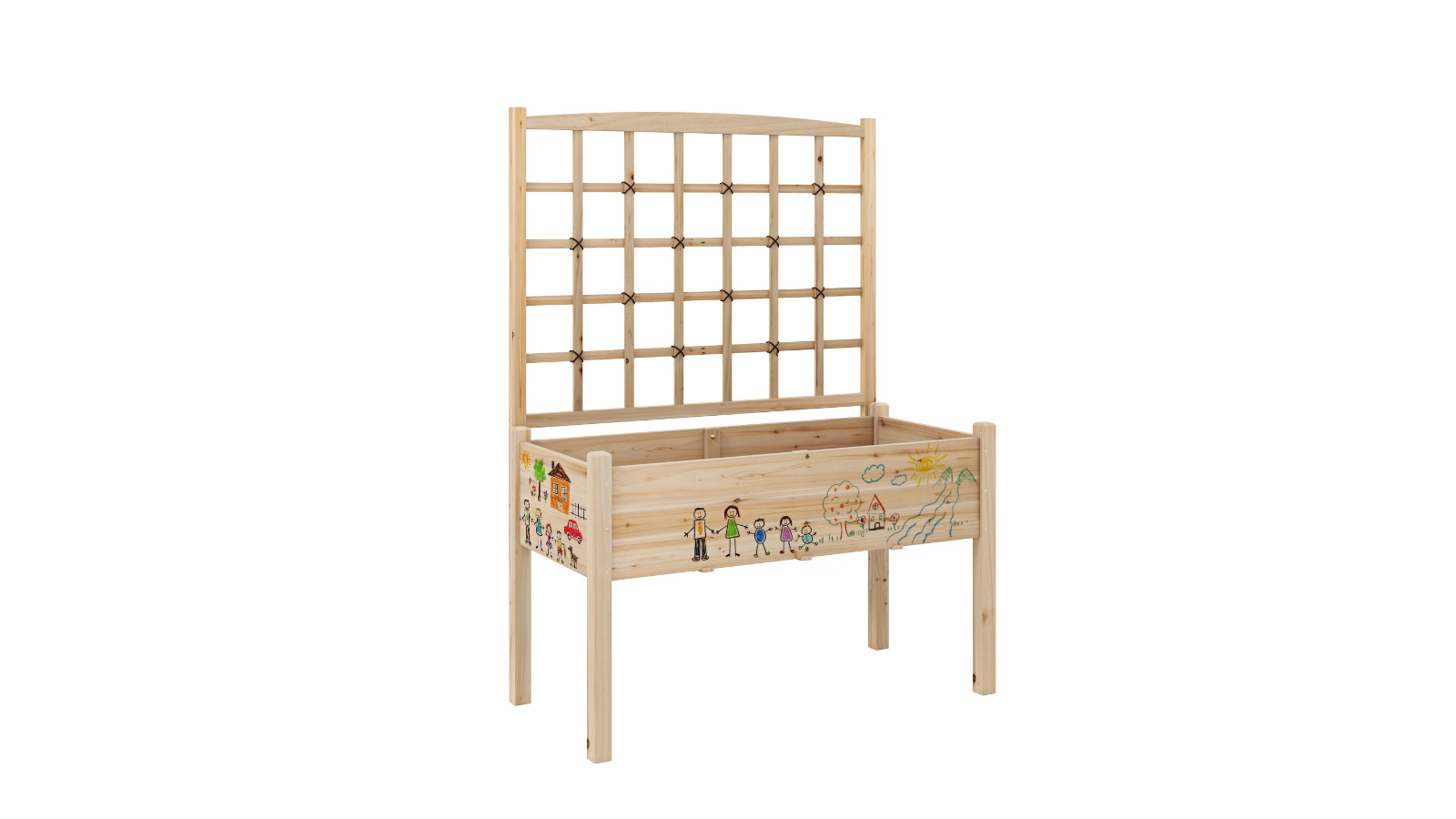 Costway Outdoor Raised Garden Bed Stand