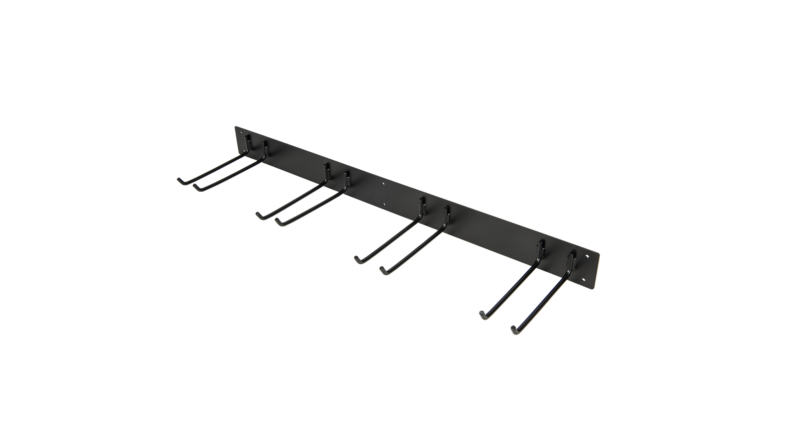 Costway Tool Holder Hanger Wall-Mounted Organizer Rack Steel with 8 Hooks - Black